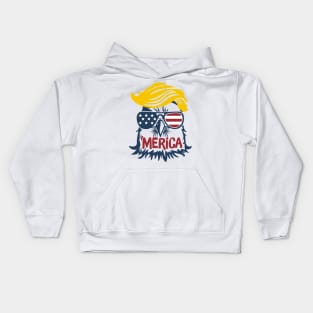 Donald Trump Eagle Merica Kids Hoodie